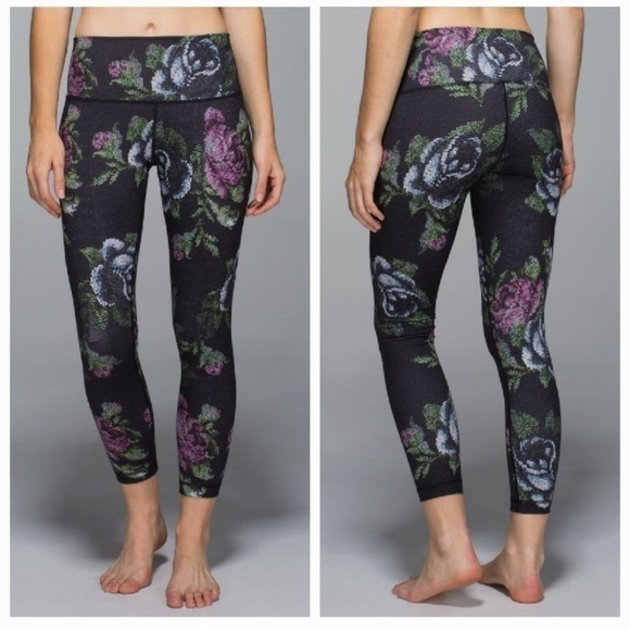 Lululemon High Times Garden Party‎ Leggings 4 - Picture 1 of 9